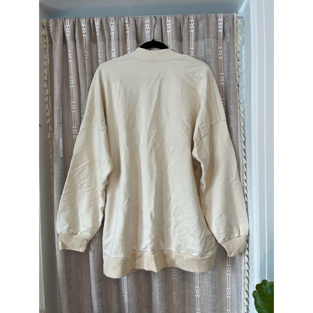 nlt cream easy oversized french terry cardigan - Picture 3 of 4